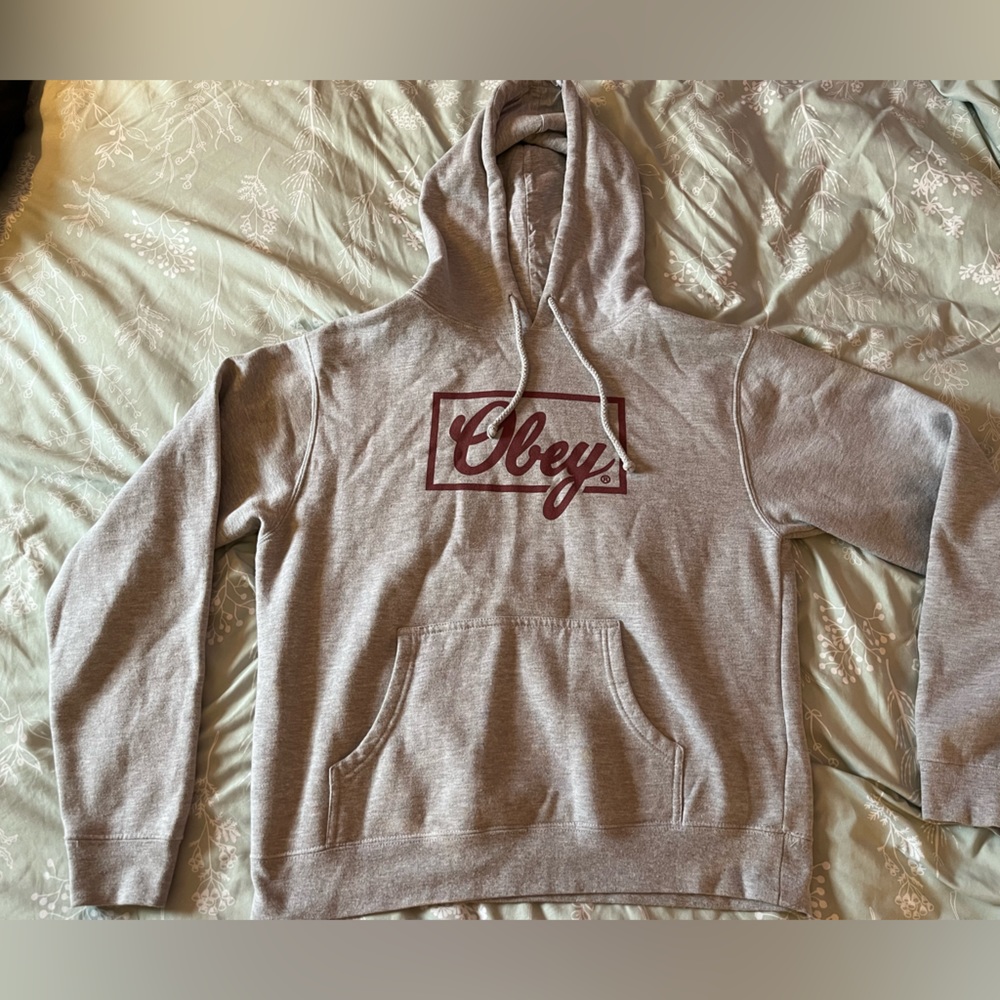 Gray obey hoodie